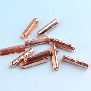 Rose Gold Shoelace Bullets Shoelace Tips 10pcs 3.5mm Metal Aglets Tube Clasps Shoelace Cord Finish Ends Metal End Tips End Stopper