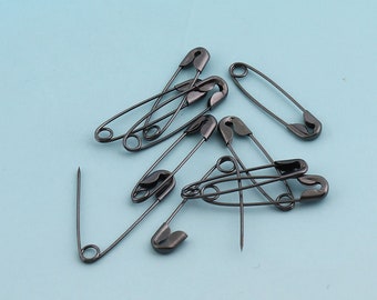 Black Safety Pins 200pcs 22*5mm Mini Lamp Veiligheidsspelden Vergulde pins hangen tags sjaals sjaals naaien veiligheidsspelden Levering