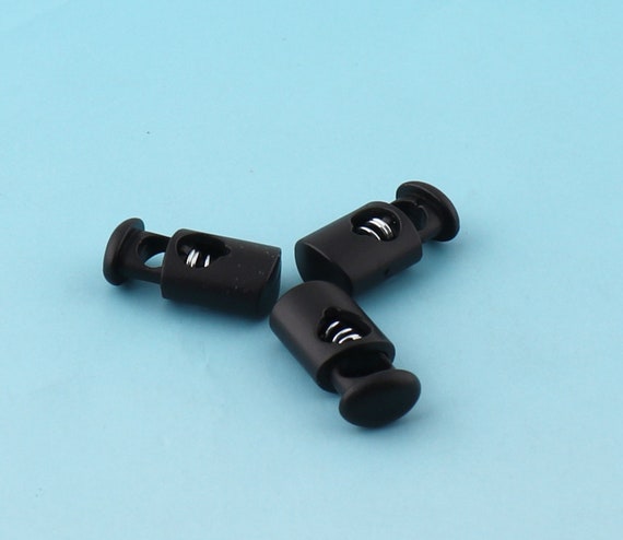 Buy 15pcs 17mm Cord Stoper Black Plastic Toggle Cord Lock Stopper Cord  Toggle Lock Rope Bag Buckle Purse Closures or Embellishment Online in India  