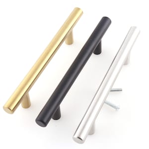 Brushed Gold Cabinet Pulls Stainless Steel Kitchen Drawer Pulls Black Cabinet Handles Dresser Handle Door Handles Kitchen Hardware