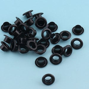 Black Eyelets 100pcs 8mm Metal/copper Round Grommet Eyelets for Sewing Bead Cores Clothes Leather Hardware Craft Canvas