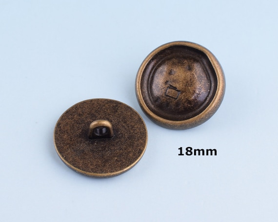 Metal Buttons 5pcs 18mm Antique Bronze Pants Buttons Shank Buttons Coat  Button Jacket Buttons Clothing Button Celtic Buttons 
