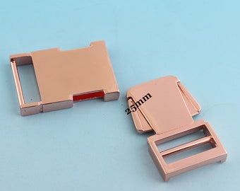 Rose Gold Release Buckle 25mm ZINC ALLOY Adjuster Buckle Strap Buckle Bag Hardware Adjuster Slider Buckle