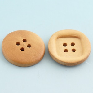 Wooden Buttons 10pcs 23mm Bow Clothing button Coat Buttons Large Buttons Sweater Button Sewing Fastener leather craft