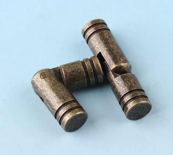 Cylindrical Barrel Hinge 10pcs 27 mm Bronze Hinges Cabinet Hinges Round Hinges Decorative Hinges Wood box Hinges Box hardware