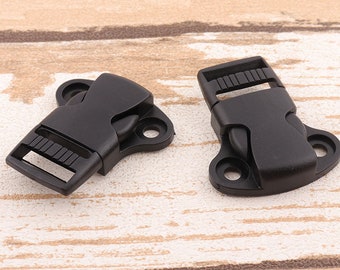 2inch Black Plastic Buckle Release  Buckle Large Adjuster Buckle 6pcs Strap Buckle Adjuster Slider Buckle Bag Hardware