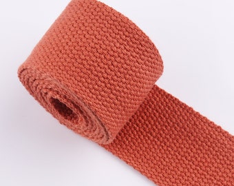 Baumwolle Webbing verbrannt Orange Webbing 3-10 Yards * 38mm solide Farbe Webbing Stoff Gürtel Canvas Webbing Schlüssel Anhänger Band Baumwolle Webbing Tasche Riemen