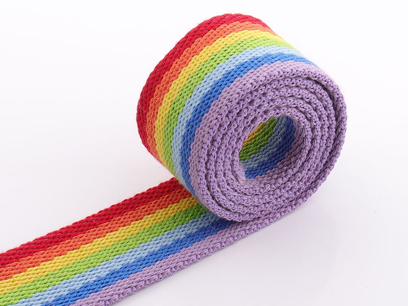 1 1/2inch Rainbow Webbing Purse Straps Webbing Fabric Belt - Etsy