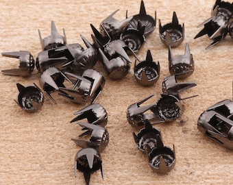 200sets Nailheads Studs Gunmetal Round Nailhead 1/4"(5mm) Metal Decorative Upholstery Tacks Nails Embossed Nailheads Studs Studs