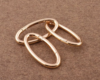 48mm Large Gold Spring Clasp Oval Snap Hook Spring Buckle Metal Snap Clasp Webbing Hook Bag Fastener Handbag Accessories