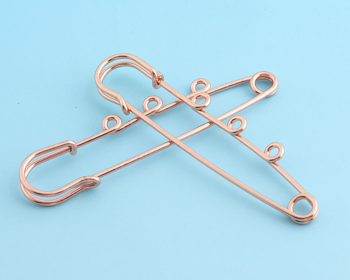 Rose Gold Safety Pins 15pcs 7813mm Large Charming Safety Pins Etsy