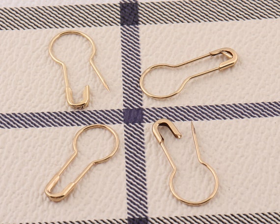 gold coiless safety pins 50mm metal Scarf pins Brooch Pins Knitting Pins  DIY Pins for kilt