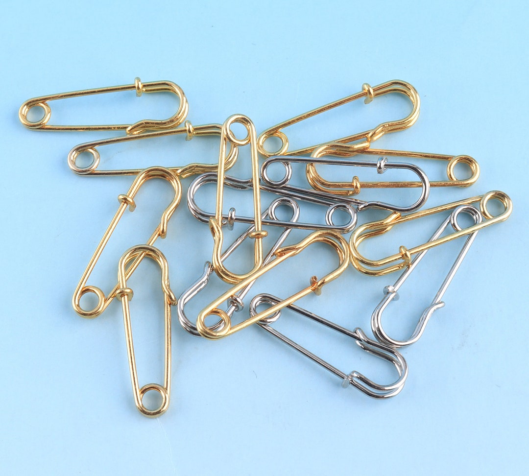 Gold Safety Pins Charming Safety Pins 100pcs 278mm Metal Pins Brooch