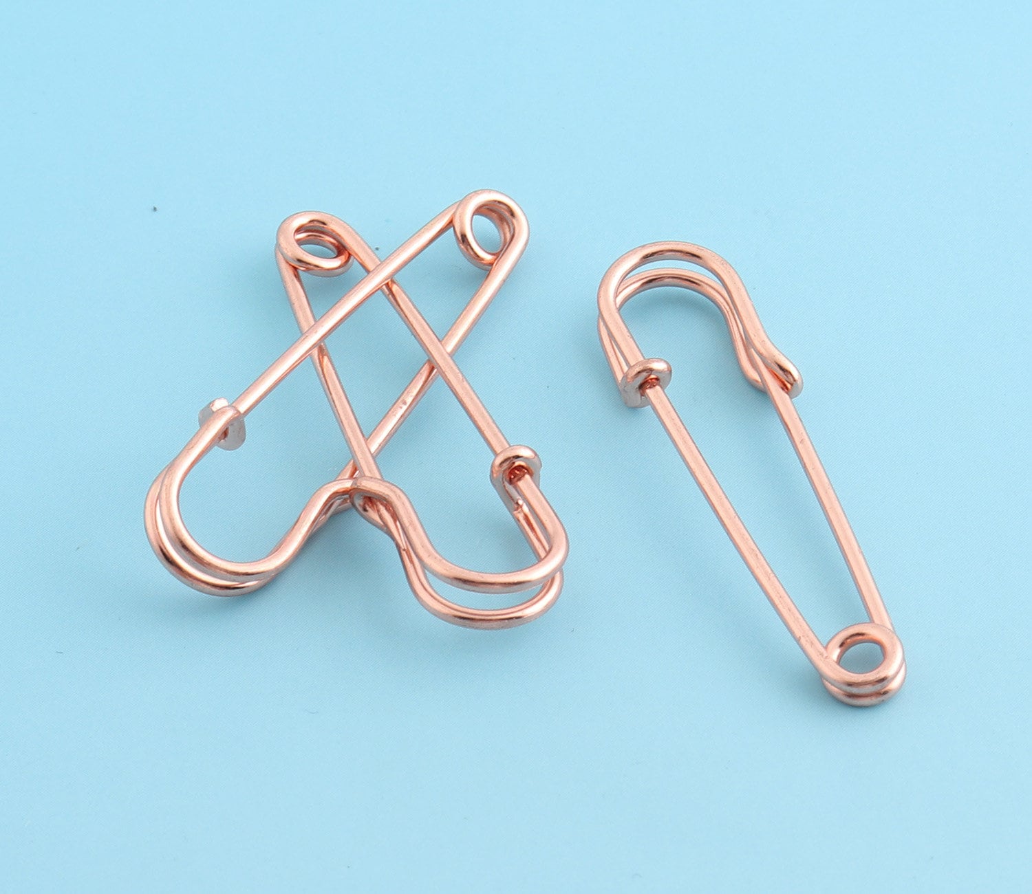 24pcs Rose Gold Small Safety Pins 359mm Metal Sewing Supplies