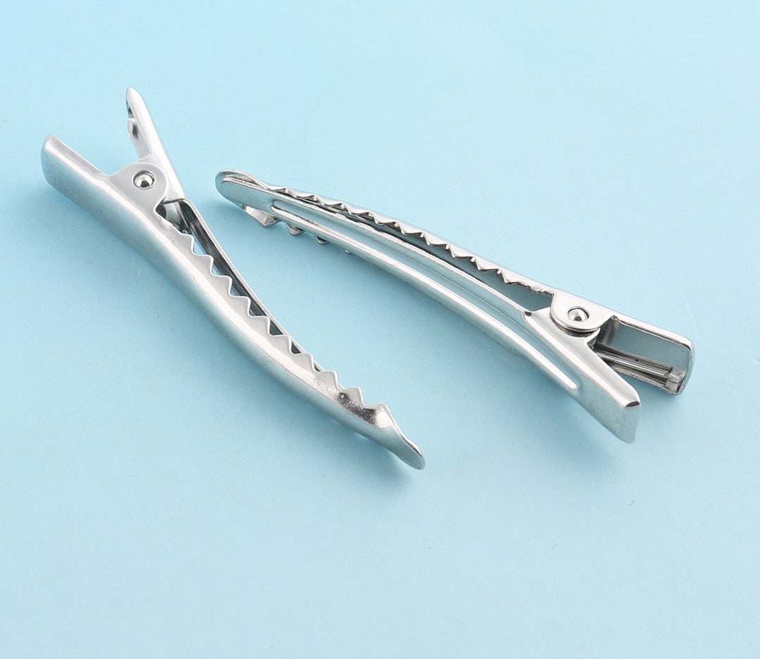 15pcs 45mm Silver Alligator Clips Metal Hair Clips Hair Etsy