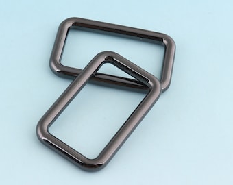 Gunmetal Rectángulo Anillos 10pcs 1 3/8" (35mm) hebilla cuadrada Monedero anillos Cinturón hebilla correa Rectángulo Anillo Anillo Anillo AnilloS De mano Hebilla