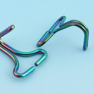 Rainbow Hook 8pcs 32mm Strong Wall Mount Coat Hat Hook Head Forestry Solid Colorful hook furniture hardware