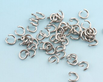 Mini Jump Rings 200pcs 5mm Open Jump rings Silver Split Rings Metal Split Ring for Chain Wholesale Jump Ring Findings
