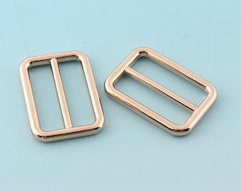 Ljusguldfärgad justeringsspänne 6 st 25 mm metall/legering glidspänne tri-stångsspännen remspänne justeringsspänne väskhandverk