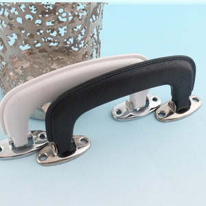 Plastic Handle 2pcs 5" white & silver Box Handle Suitcase Handle Arched Trunk Handle  Hardware Leatherware Craft