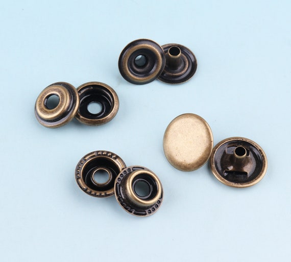 Snap Buttons 50 Sets 12mm Antique Bronze Snap Buttons Snap Popper