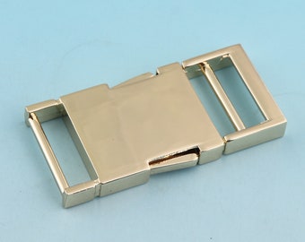 Light Gold Side Release Buckle 1“(25mm) ZINC ALLOY Adjuster Buckle Strap Buckle Bag Hardware Adjuster Slider Buckle
