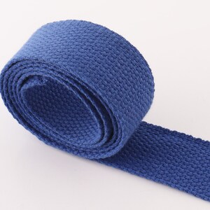 Royal Blue Webbing 10 yards*25mm Solid color Webbing Bag strap Fabric belt Canvas Webbing Pet collar webbing Key Fobs Strap Webbing