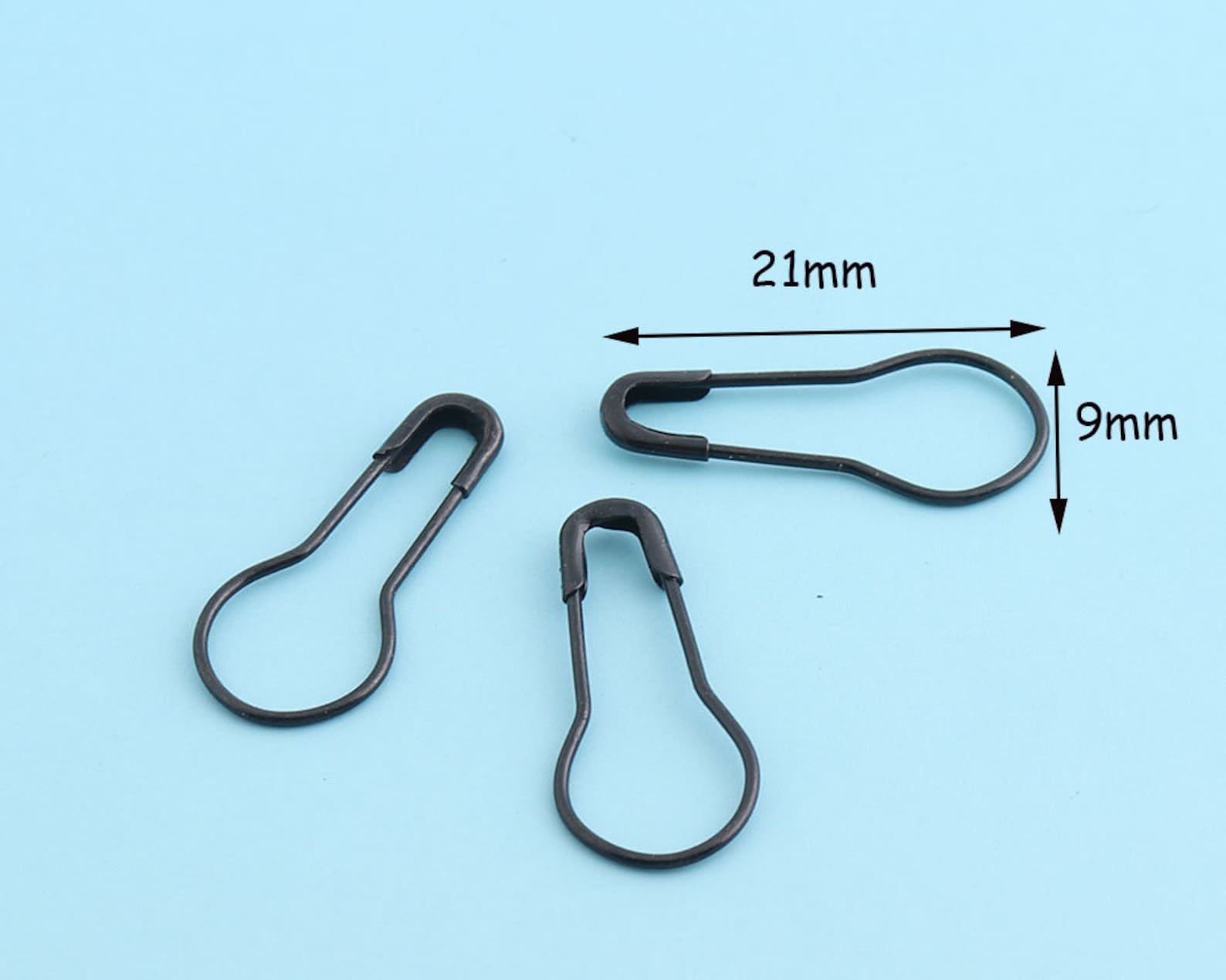 Black Safety Pins 100pcs/200pcs 219mm Mini Bulb Safety Pins Etsy