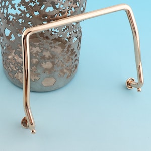 2pcs 5 * 4 inch Light Gold  Bag Handle Carry Ring Hexagonal  Rectangle Handbag Handle Screw Handbag Handle  Webbing Accessories