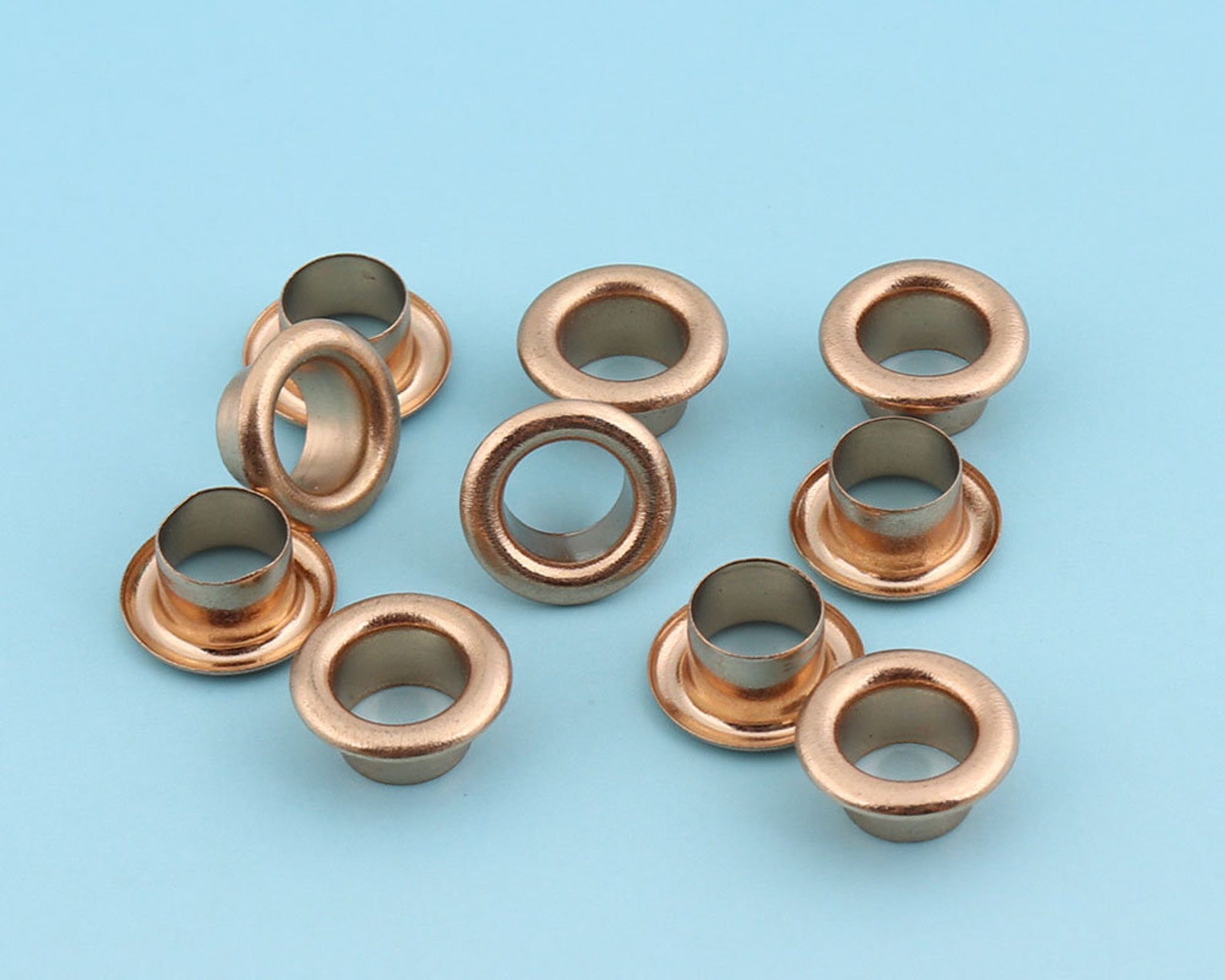 Gold Eyelets 100pcs 10mm Round Grommet Eyelets Metal Eyelet Etsy