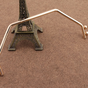 2pcs Golden Purse Handles Arched Bag Handles with rings Metal Handbag Handle Screw Purse Notion Hardware Handbag Accessories