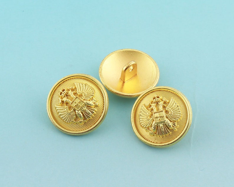 Golden Buttons Vintage Buttons Metal Buttons 8pcs 21mm Shank Buttons Flower Clothing button Celtic Buttons Coat Button Sewing Fastener