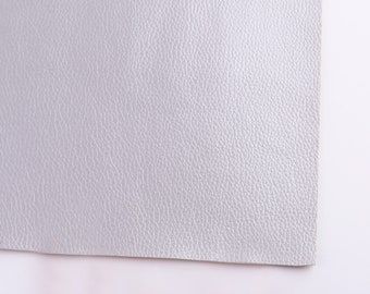 A4 8*12" Lychee Skin Faux Leather Sheets Light Grey Synthetic Leather Soft Vegan Leather Crafts Leather Fabric Leather Supplies