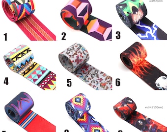 5cm Wide Colorful Striped Webbing Strap Ribbon Fabric belt Poly Webbing Belt Strap Rainbow Webbing Bag Strap Webbing Dog Collar