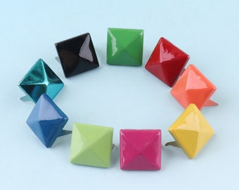Colorful Purse Feets 30pcs 12mm Metal Nailheads Studs Nailhead Decorative Upholstery Tacks Nails pyramid Nailheads Studs