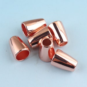 Rose Gold Toggle Cord 10 pcs 5 mm Metal Cord Lock Stopper Cord Toggle Lock Rope Lock Buckle Purse Closures or Embellishment
