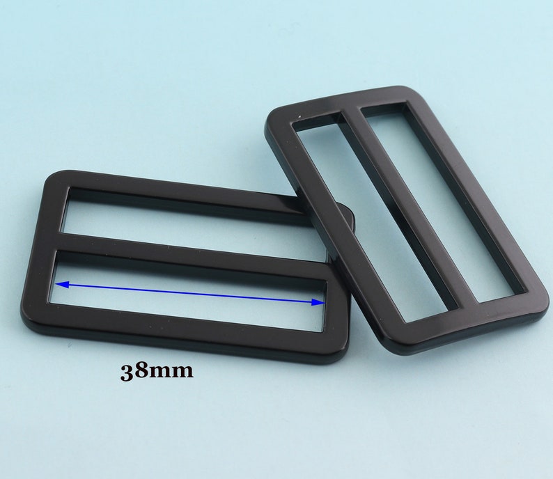 8pcs 38mm50mm Black Adjuster Buckle Alloy Slide Buckle Release Belt Buckle Tri Bar Buckles Strap Buckle Adjuster Slider Buckle