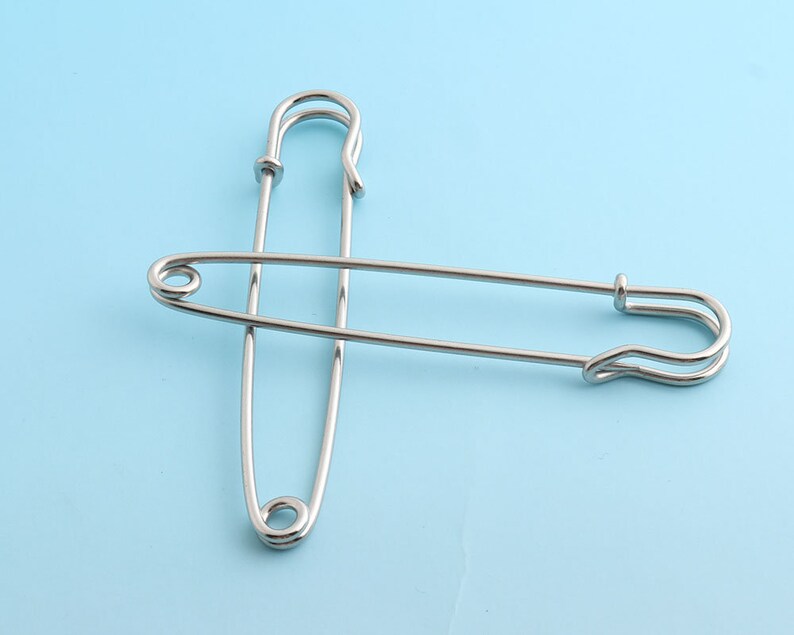 Silver Safety Pins 10pcs 8815mm Large Kilt Safety Pins Pins Etsy