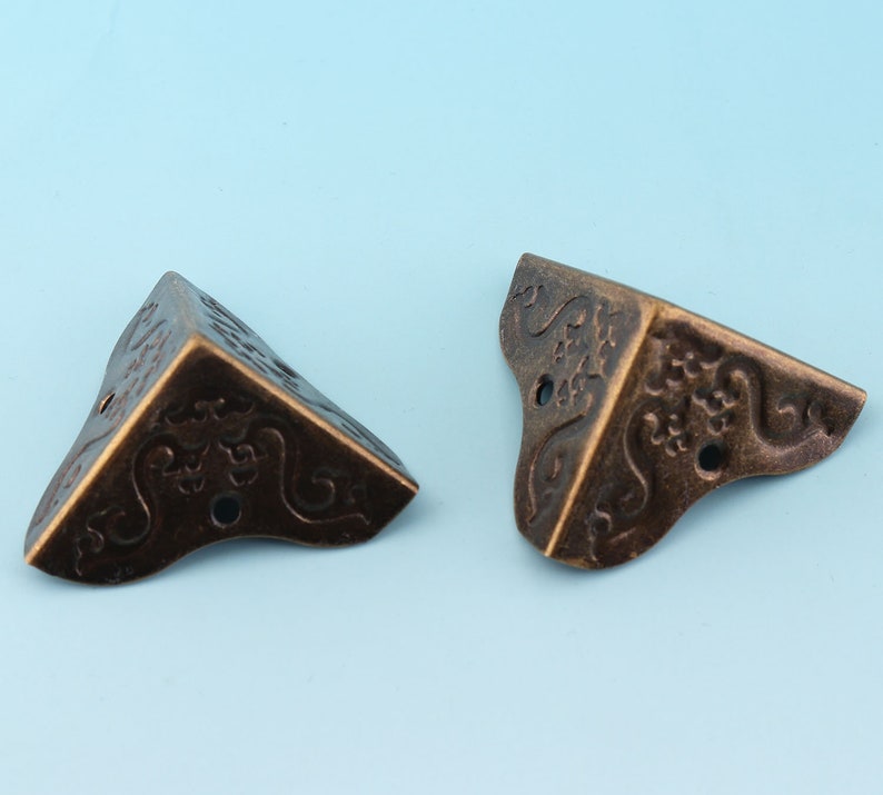 Antique Bronze Embossed Corners 8pcs Decorative Leg Corner 1 Etsy