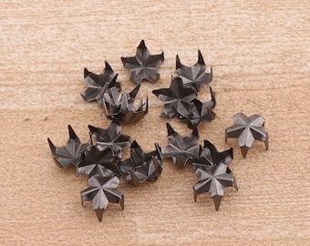 Nailheads Studs 100pcs Gunmetal Pentacle Nailhead 8 mm Metal Decorative Upholstery Tacks Nails Nailheads Studs
