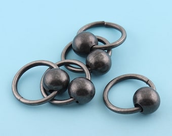 10pcs 20mm Gunmetal O Ring Non Welded Metal O Buckle Belt Strap Buckle Webbing O Ring Purse Notions