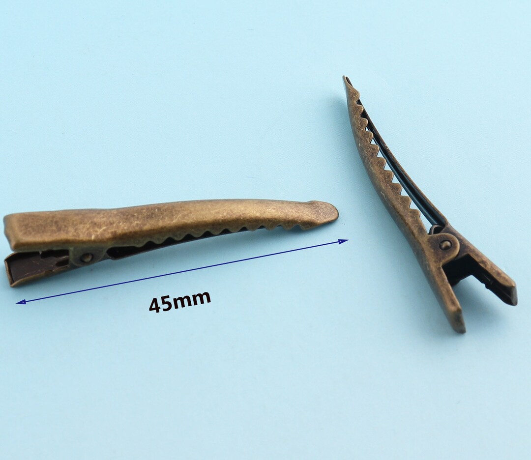 50pcs 45mm Bronze Alligator Clips Metal Hair Clips Hair Accessories