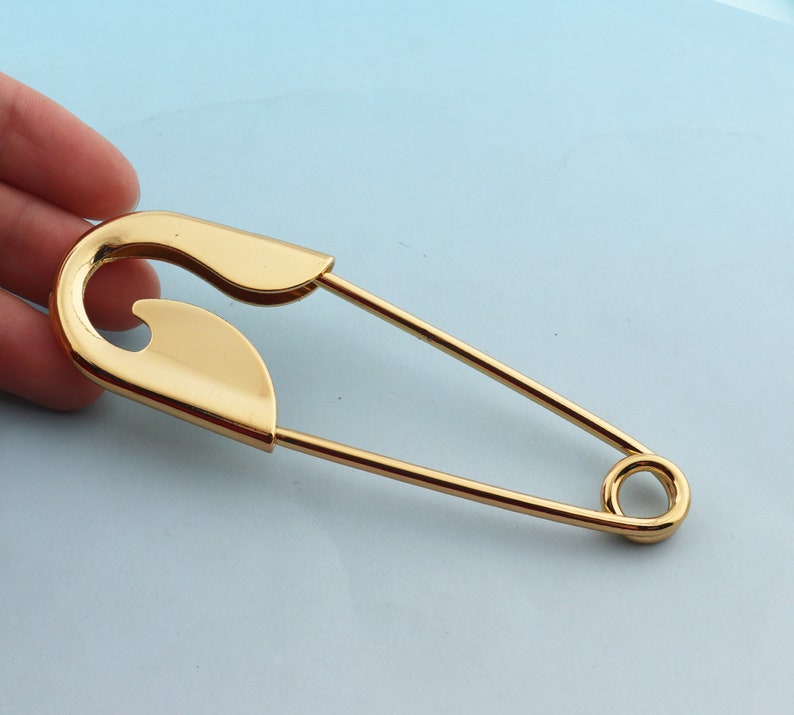2pcs Gold Safety Pins 10cm Large Shawl Pins shawl pins Metal Pins Brooch Pins Laundry Pins Kilt Pin Back Jumbo Horse Blanket Pins