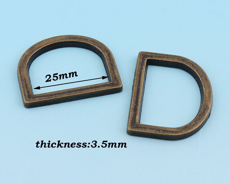Antique Bronze D Ring 4pcs 25mm Alloy D Buckle Belt Strap Buckle Webbing D Ring Handbag Accessories Leather Craft Hardware