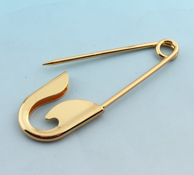 2pcs Gold Safety Pins 10cm Large Shawl Pins shawl pins Metal Pins Brooch Pins Laundry Pins Kilt Pin Back Jumbo Horse Blanket Pins