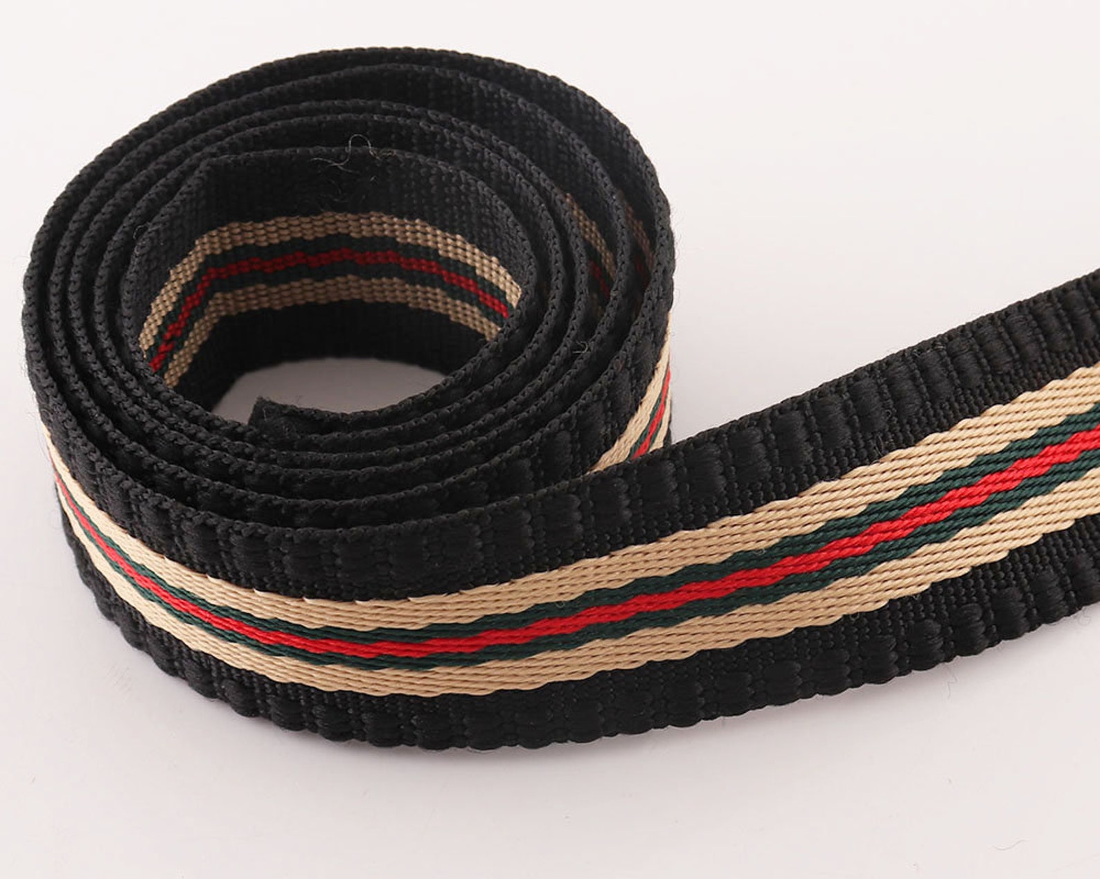 Colorful bing 25mm Stripe bing Fabric Belt Canvas Etsy