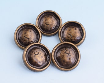 Metal Buttons 5pcs 18mm Antique Bronze Pants Buttons Shank Buttons Coat Button Jacket Buttons Clothing button Celtic Buttons