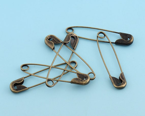 Antique Bronze Safety Pins 30pcs 366mm Charming Safety Pins Metal