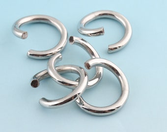 Large Jump Rings 10pcs 28mm Open Jump rings Split Rings Silver Jump Rings for Chain Wholesale Jump Ring Findings Chain Connector