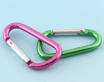 Carabiner 48*25mm Green Metal Carabiner Keychain Engraved Keychain Cool Keychain Aluminum Carabiner